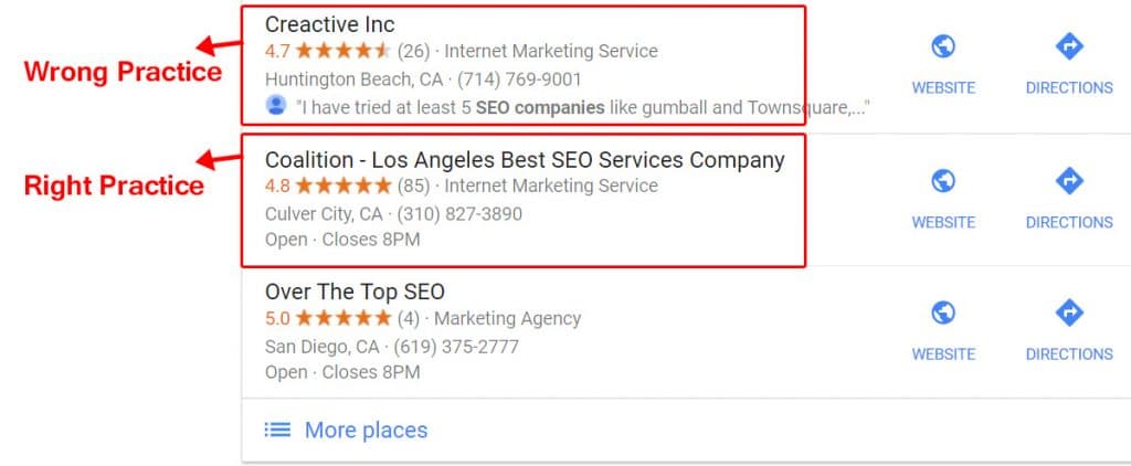 Limiting Name - Local SEO Tactics